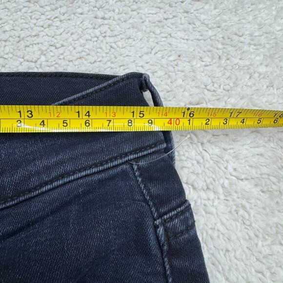 Mother The Insider Crop Step Fray Black Jean Women's Denim Pants, Size 31 - Picture 9 of 12